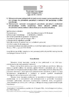 Wyrok Sądu Najwyższego z dnia 8 listopada 1936 r. sygn. akt II C 1458/35