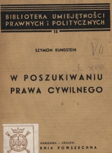 W poszukiwaniu prawa cywilnego