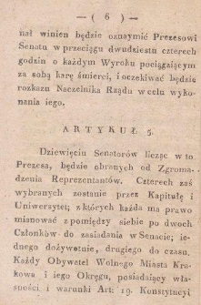 Instruction to the aldermen of the Free City of Krakow from 1816