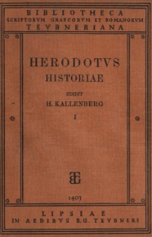 Herodoti Historiarum libri IX. Vol. 1