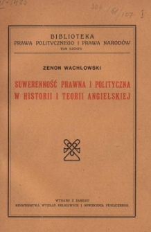 Suwerenność prawna i polityczna w historii i teorii angielskiej