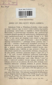 Jeden czy dwa bunty w&oacute;jta Alberta