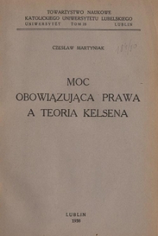 Moc obowiązująca prawa a teoria Kelsena