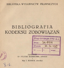 Bibliografia kodeksu zobowiązań