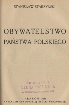 Obywatelstwo państwa polskiego