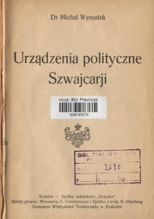 Urządzenia polityczne Szwajcarji