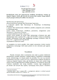 Wyrok Sądu Najwyższego z dnia 20 lutego 1923 r. sygn. akt III Rw 655/22