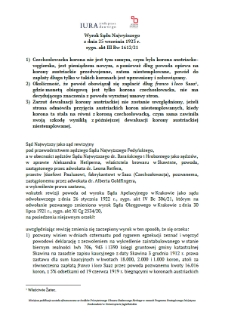 Decision of the Supreme Court of 25 September 1923, Shelfmark III Rw 1612/21