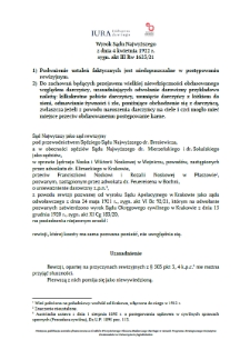Wyrok Sądu Najwyższego z dnia 4 kwietnia 1922 r. sygn. akt III Rw 1623/21