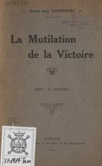 La mutilation de la victoire