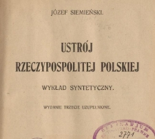 Ustrój Rzeczypospolitej Polskiej : wykład syntetyczny