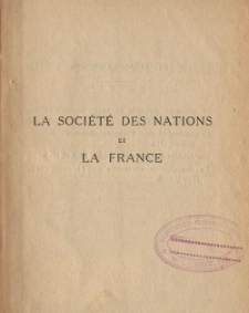 La Société des Nations et la France