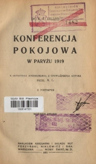 Konferencja pokojowa w Paryżu 1919