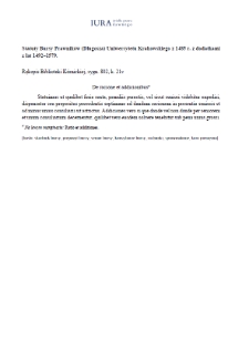 De racione et addicionibus (Academy of Sciences (PAN) Kórnik Library, 802)