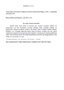 De ordine sedendi ad tabulam (Academy of Sciences (PAN) Kórnik Library, 802)