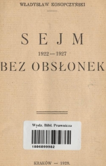 Sejm 1922-1927 bez obsłonek