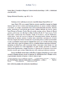 Art. 58: Uchwała Uniwersytetu Krakowskiego z 8 marca 1522 r. (wersja rkp. Biblioteki Kórnickiej, sygn. 802)