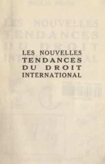Les nouvelles tendances du droit international