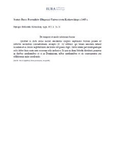 De tempore et modo solucionis burse (Academy of Sciences (PAN) Kórnik Library, 815)