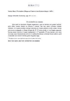 De recedentibus in communi (wersja rkp. Biblioteki Kórnickiej, sygn. 815)