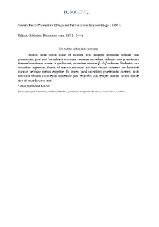 De ordine sedendi ad tabulam (Academy of Sciences (PAN) Kórnik Library, 815)