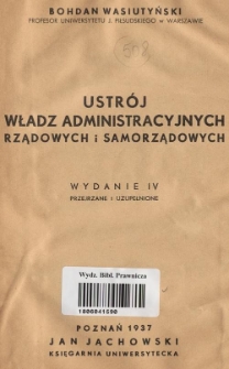 Ustr&oacute;j władz administracyjnych rządowych i samorządowych