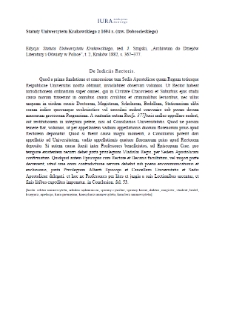 De iudiciis rectoris (edited version by J. Szujski)