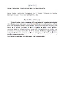 De electione decanorum (edited version by J. Szujski)