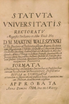 Statutum IX (Jagiellonian University Archives, 43)