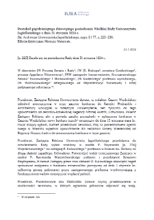 Minutes of the fifty-ninth meeting of the Grand Council of the Jagiellonian University of 31 January 1824