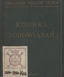 Kodeks zobowiązań