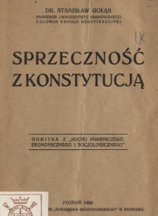 Sprzeczność z konstytucją