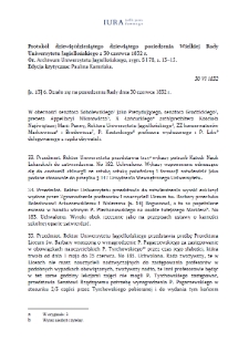 Minutes of the Ninety-Ninth Session of the Great Council of the Jagiellonian University of 30 June 1832