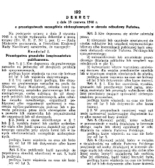 Dekret z dnia 13 czerwca 1946 r. o przestępstwach szczególnie niebezpiecznych w okresie odbudowy Państwa. Dz. U. R. P. 1946 nr 30 poz. 192.