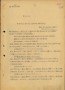 Wyrok Sądu Okręgowego w Krakowie z 22 stycznia 1948 r., VIII K 888/47